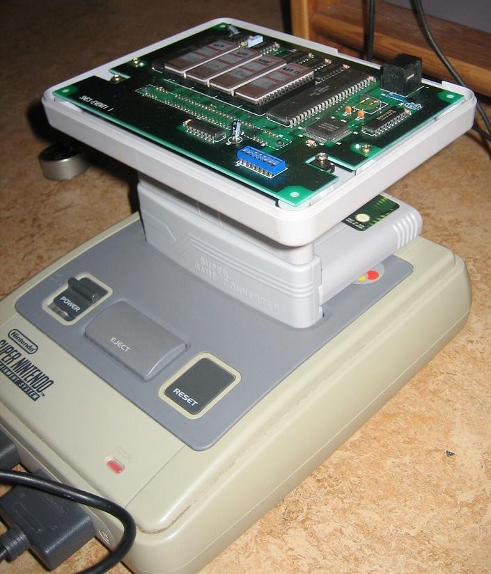 Large view of the cart in a Pal SNES