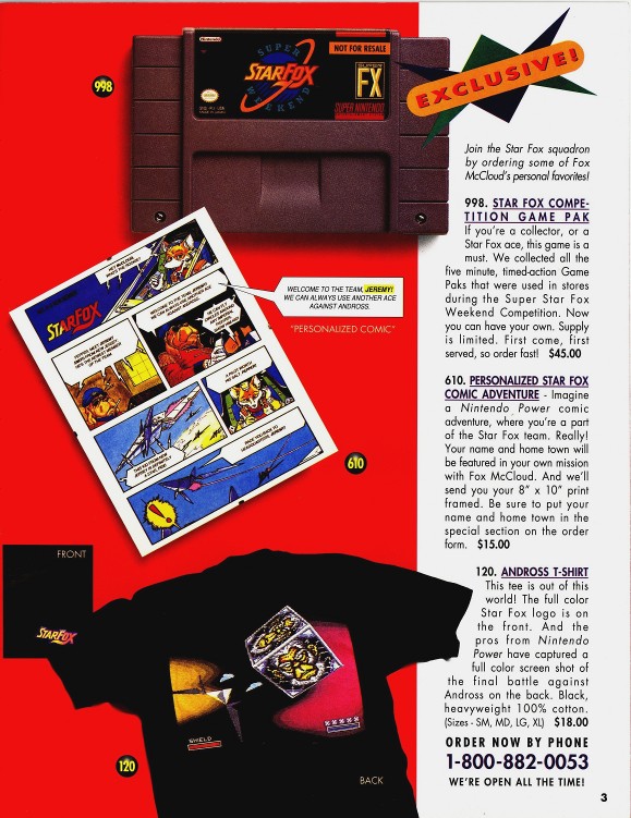 Page from the Super Power Supplies Catalog where the Super StarFox Weekend cart was sold